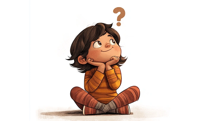 Child thinking about partnership